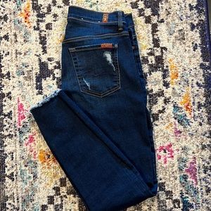 7ForAllMankind high waist ankle skinny jeans sz 28